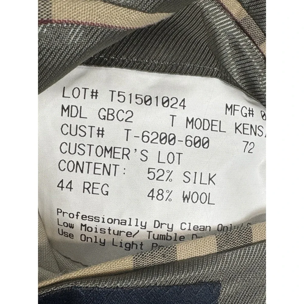 Vintage Burberry London Blazer 44R Silk Wool Plaid USA Union Made Nordstrom